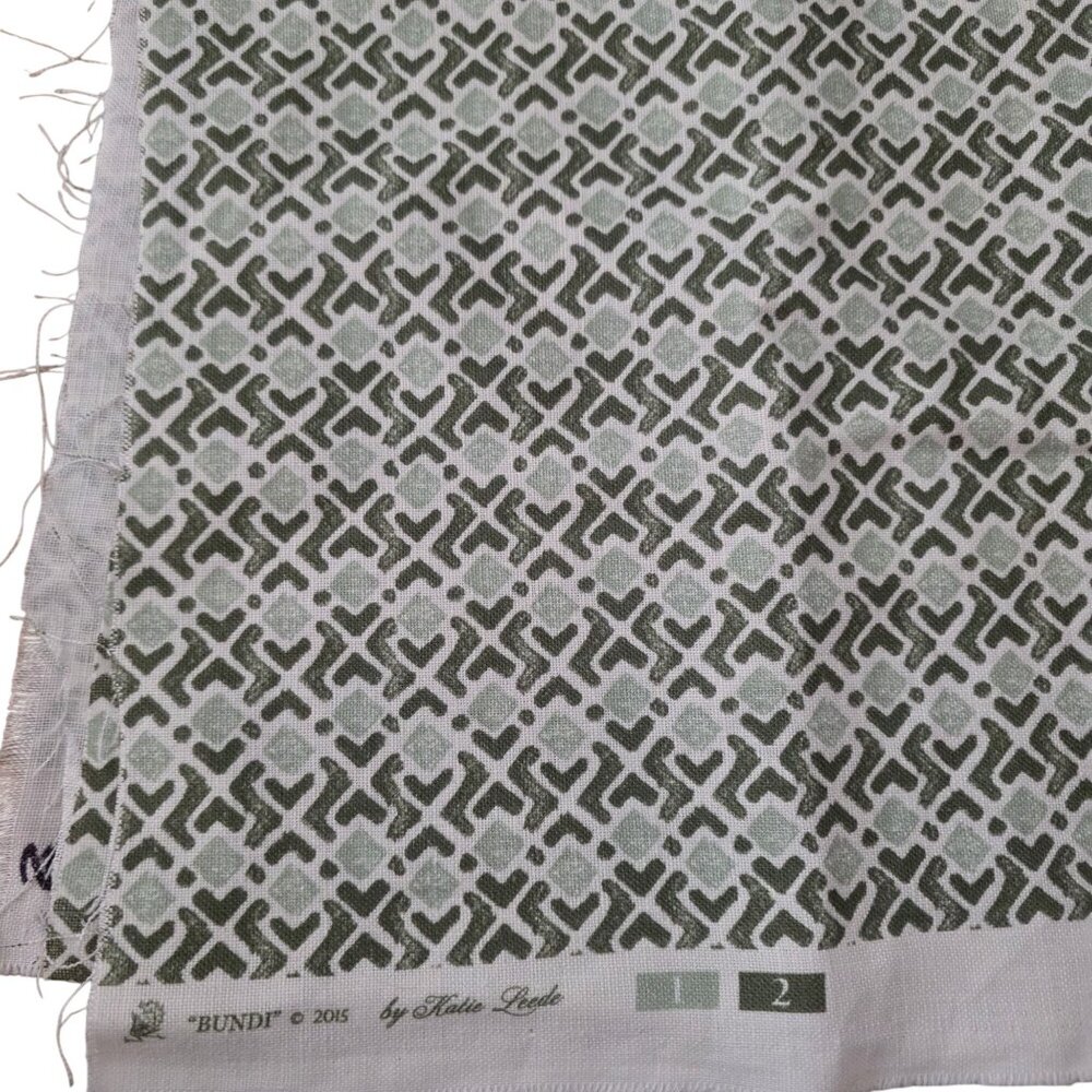2015 Katie Leede & Co Bundi Fabric 5/8 Yards 22" Wide Bd-07 Frog's Belly Retired - Picture 8 of 9
